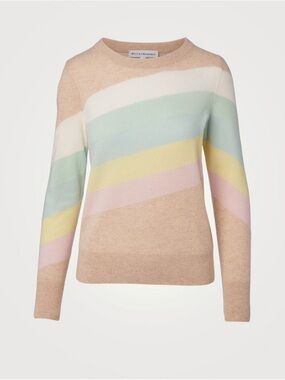 White + Warren Rainbow Instaria Cashmere Sweater